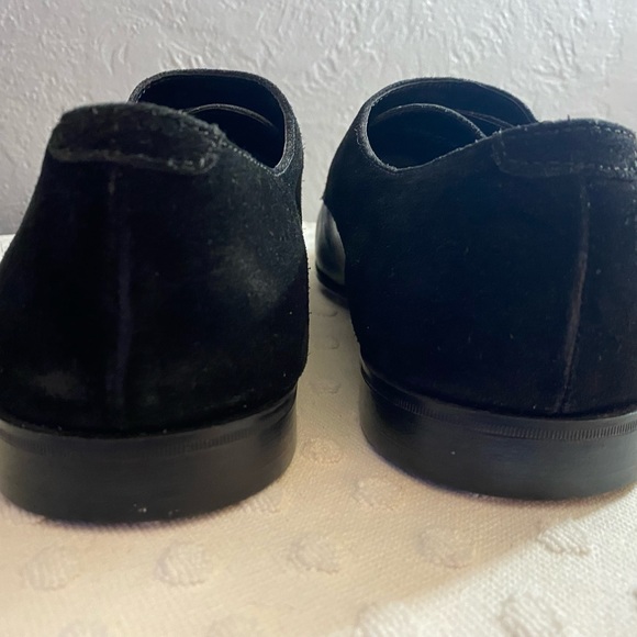 ASOS DESIGN monk shoes in black with suede leather emboss panel - Picture 3 of 15